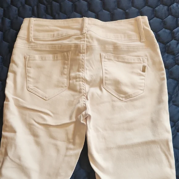 1822 Denim Women's Skinny Ankle Jeans White Size 29 Doubke Button Zipper Fly - Picture 3 of 5